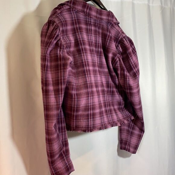 We The Free Plaid Jacket Purple - Picture 6 of 9